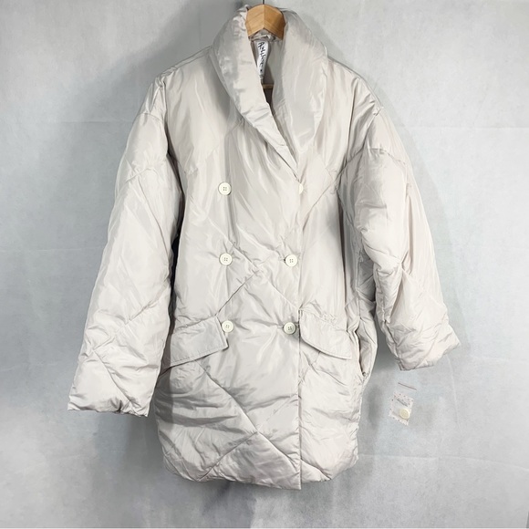 Free People Revolve Ella Puffer Coat Jacket Mineral Dust Size Medium - Picture 4 of 14